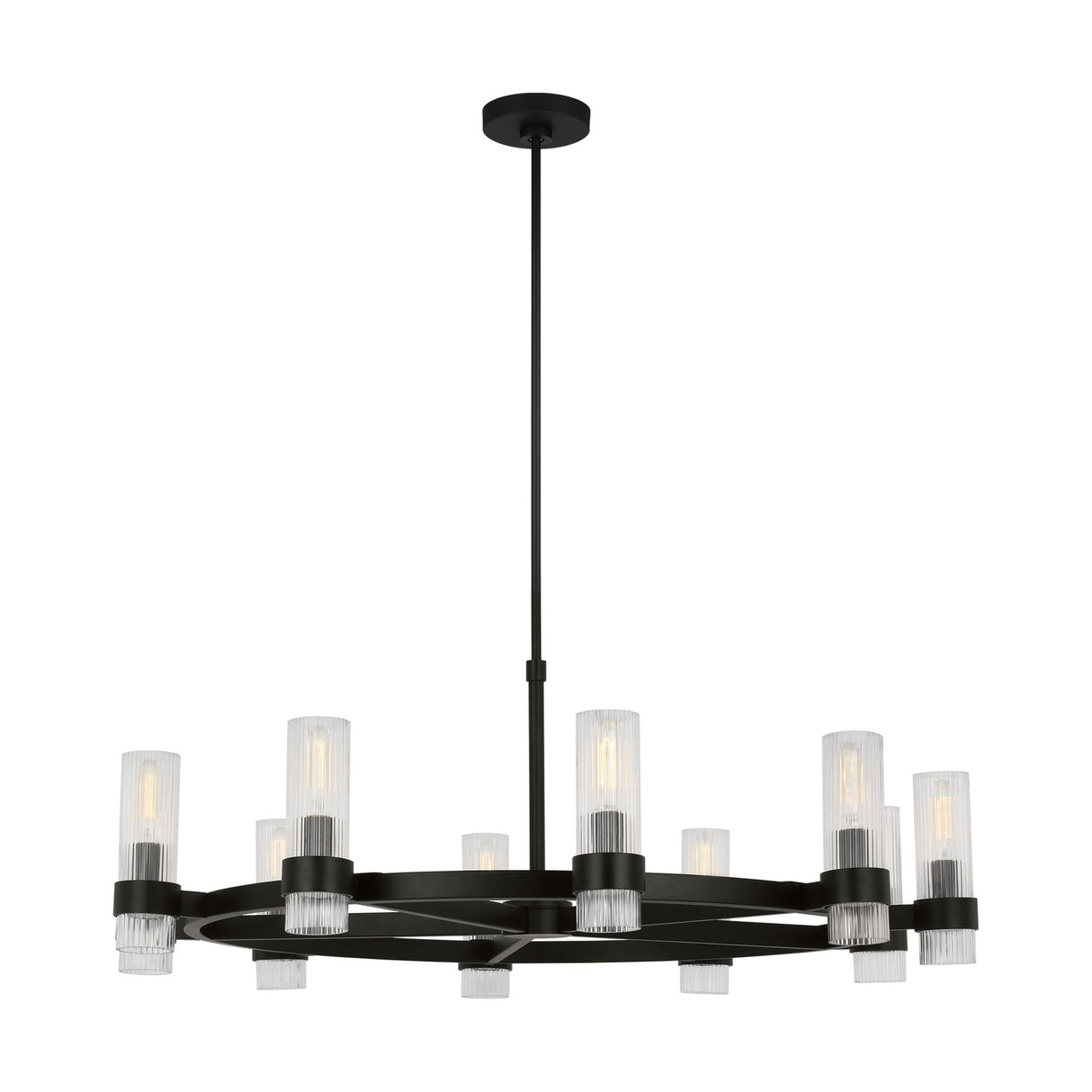 Barclay Large Chandelier 42", Aged Iron