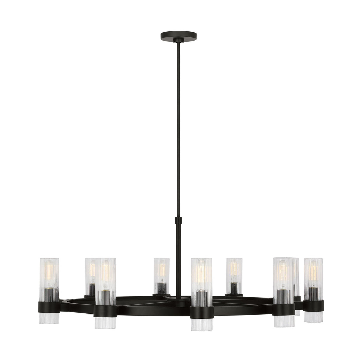 Barclay Large Chandelier 42", Aged Iron