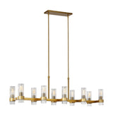 Barclay Linear Chandelier 50", Modern Brass