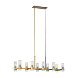 Barclay Linear Chandelier 50", Modern Brass