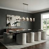 Barclay Linear Chandelier 50", Polished Nickel