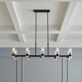 Barclay Linear Chandelier 50", Aged Iron