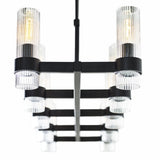 Barclay Linear Chandelier 50", Aged Iron