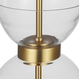 Matilda Small Pendant 9", Modern Brass and Clear Glass