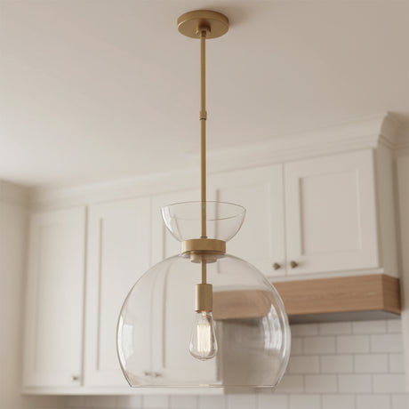 Matilda Medium Pendant 16" for Modern Farmhouse home with White Siding