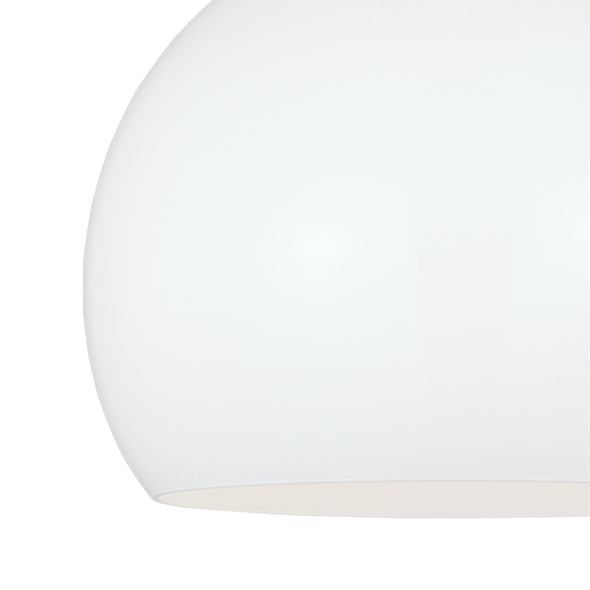 Matilda Medium Pendant 16", Modern Brass and Milk Glass