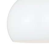 Matilda Medium Pendant 16", Modern Brass and Milk Glass