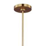 Matilda Small Chandelier 28", Modern Brass and Clear Glass