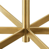 Matilda Medium Two-Tier Chandelier 36", Modern Brass and Clear Glass