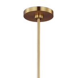 Matilda Medium Two-Tier Chandelier 36", Modern Brass and Clear Glass