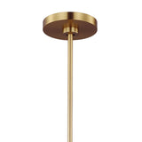 Matilda Medium Two-Tier Chandelier 36", Modern Brass and Milk Glass