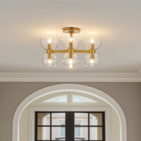 Matilda Semi-Flush 20" for Modern home with Warm Beige walls