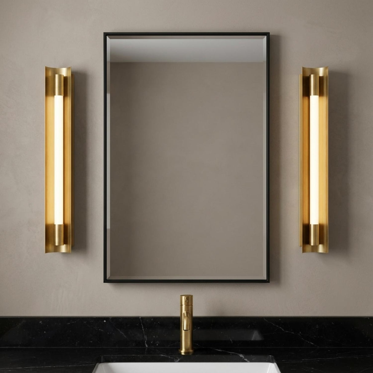 Robin Medium LED Vanity 22", Modern Brass