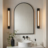 Robin Large LED Vanity 28", Matte Black for Modern home with White Tile