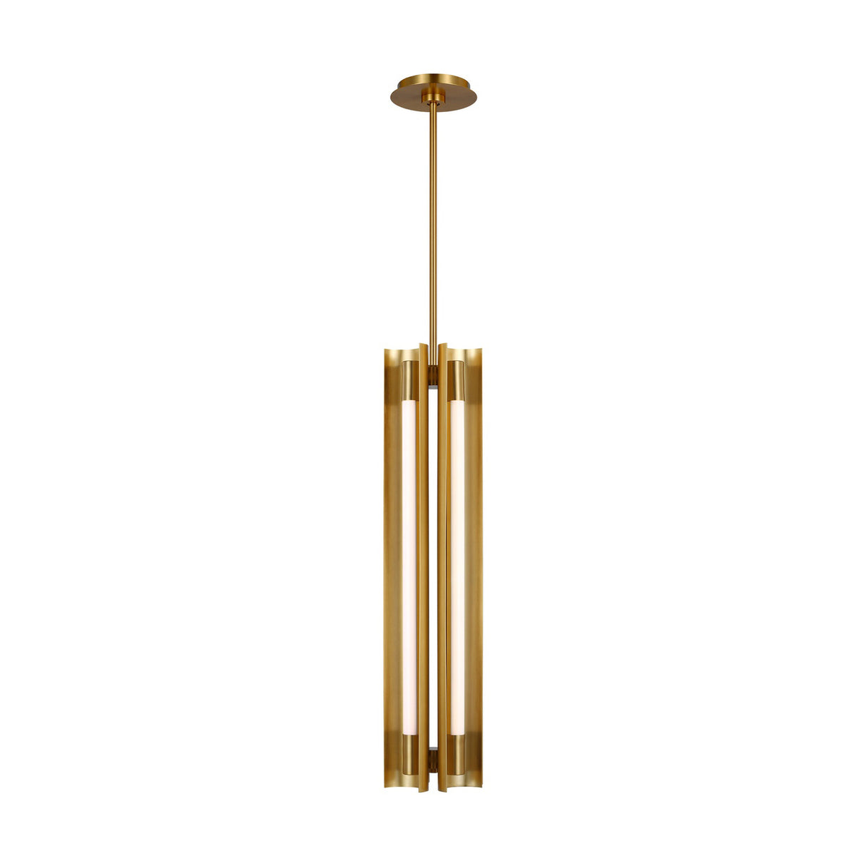 Robin Slim 4 Light LED Pendant 5", Modern Brass