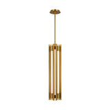 Robin Slim 4 Light LED Pendant 5", Modern Brass