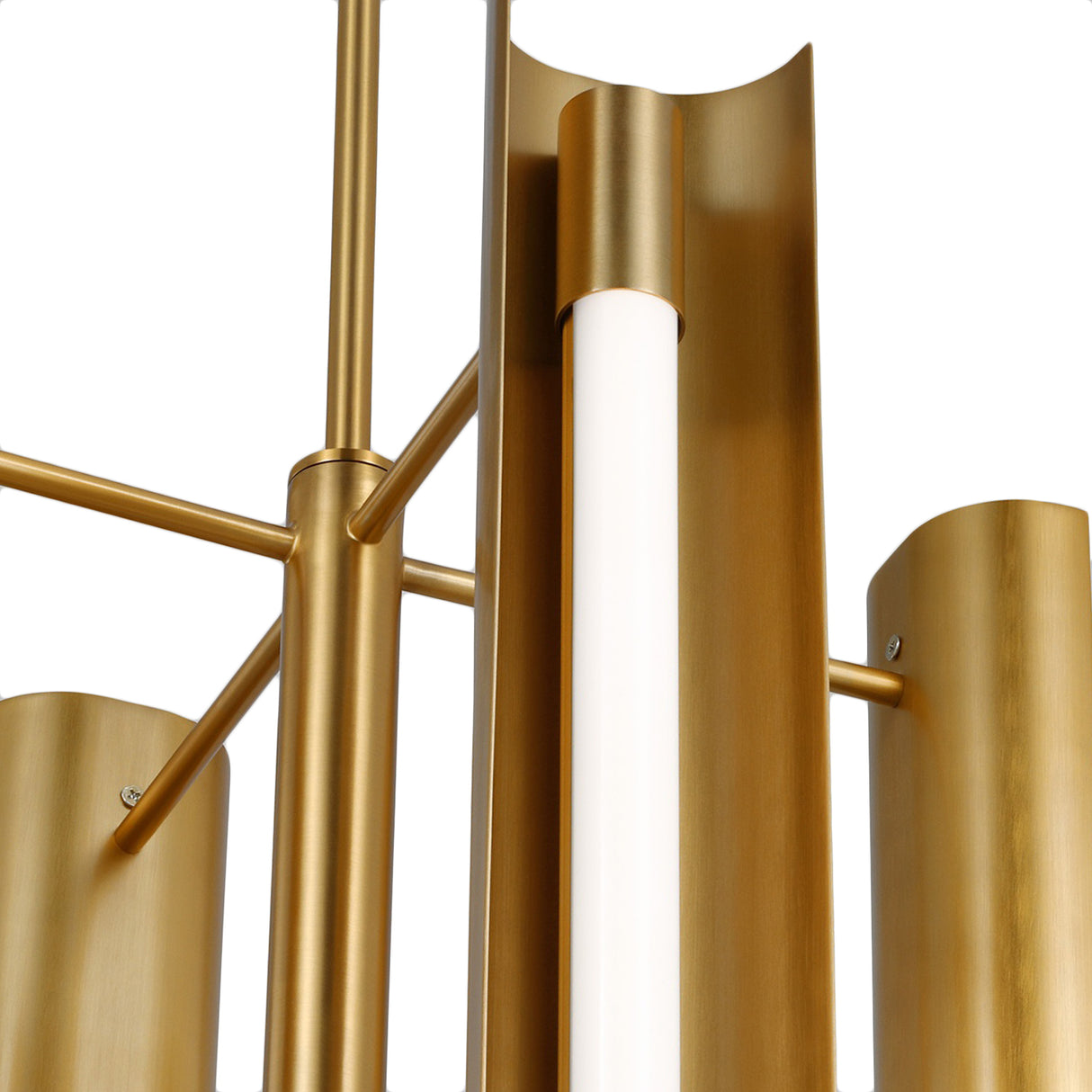 Robin 4 Light LED Pendant 16", Modern Brass
