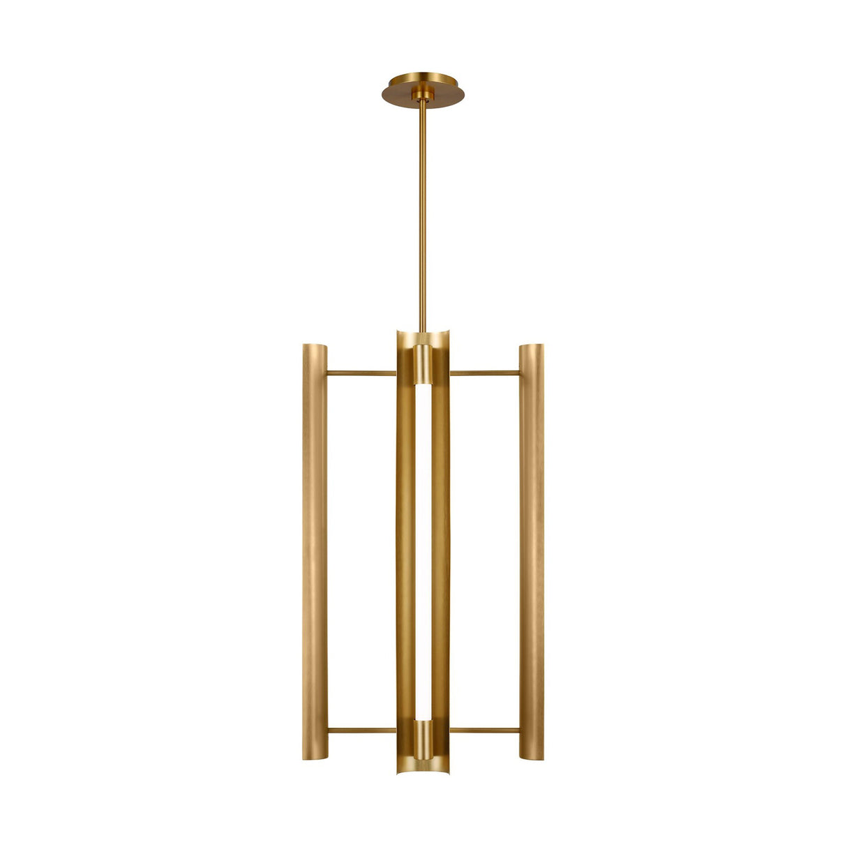 Robin 4 Light LED Pendant 16", Modern Brass