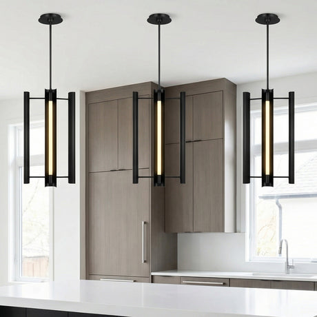 Robin 4 Light LED Pendant 16" for Modern home with Wood Cabinetry