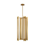 Robin Elongated 4 Light LED Pendant 16", Modern Brass