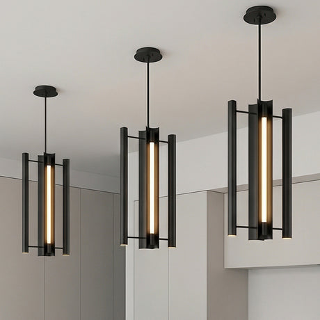 Robin Elongated 4 Light LED Pendant 16" for Modern home with White Siding