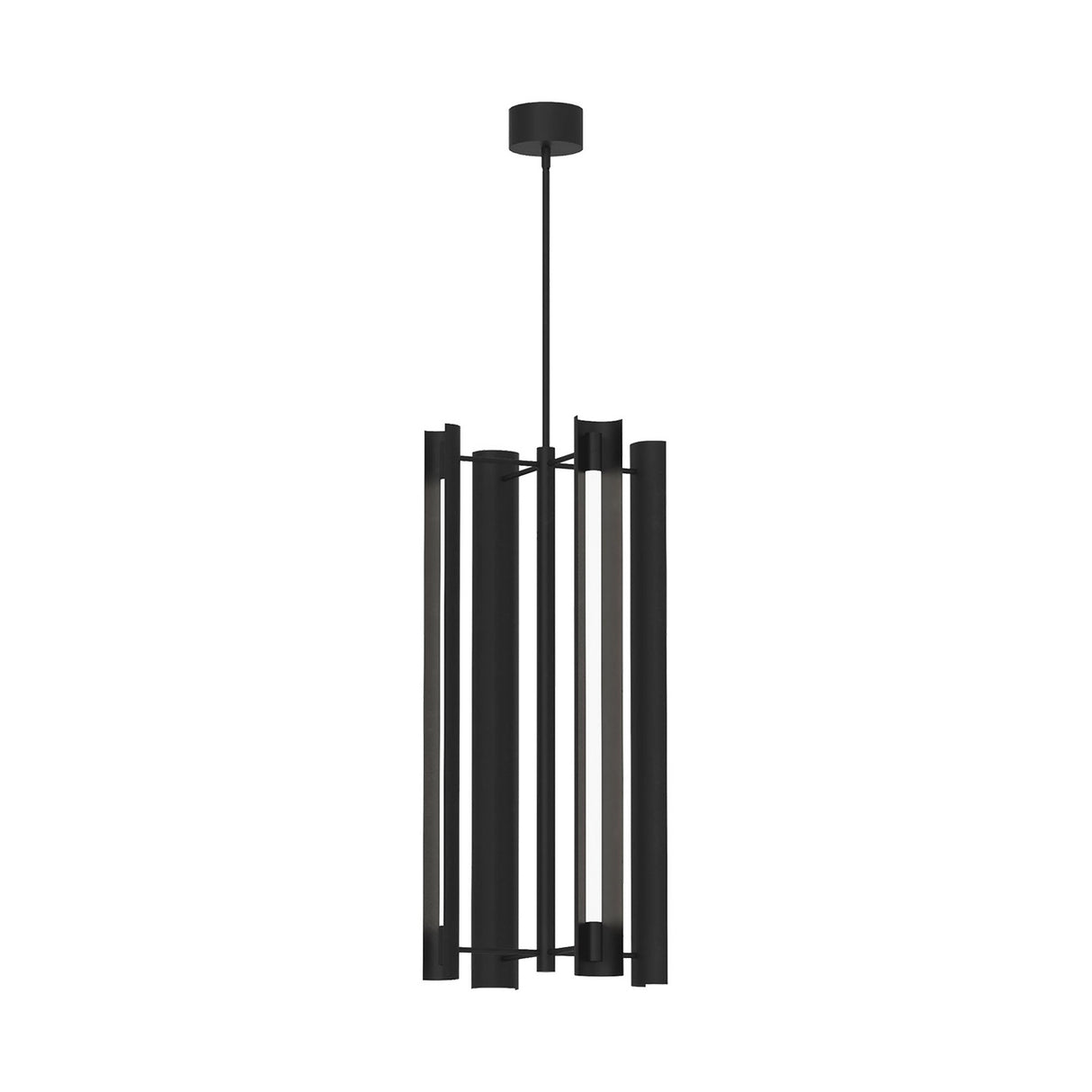 Robin Elongated 4 Light LED Pendant 16", Matte Black