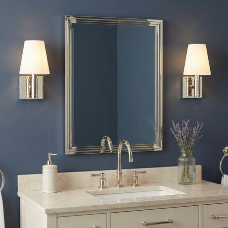 Petra Wall Sconce 11" for Transitional home with Navy Walls