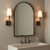 Petra Wall Sconce 17, Aged Iron for Transitional home with Warm Beige Walls