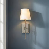 Declan Wall Sconce 19", Brushed Nickel for Transitional home with Gray Siding