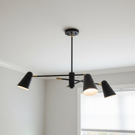 Selby Adjustable Chandelier 30" for Modern home with Gray walls