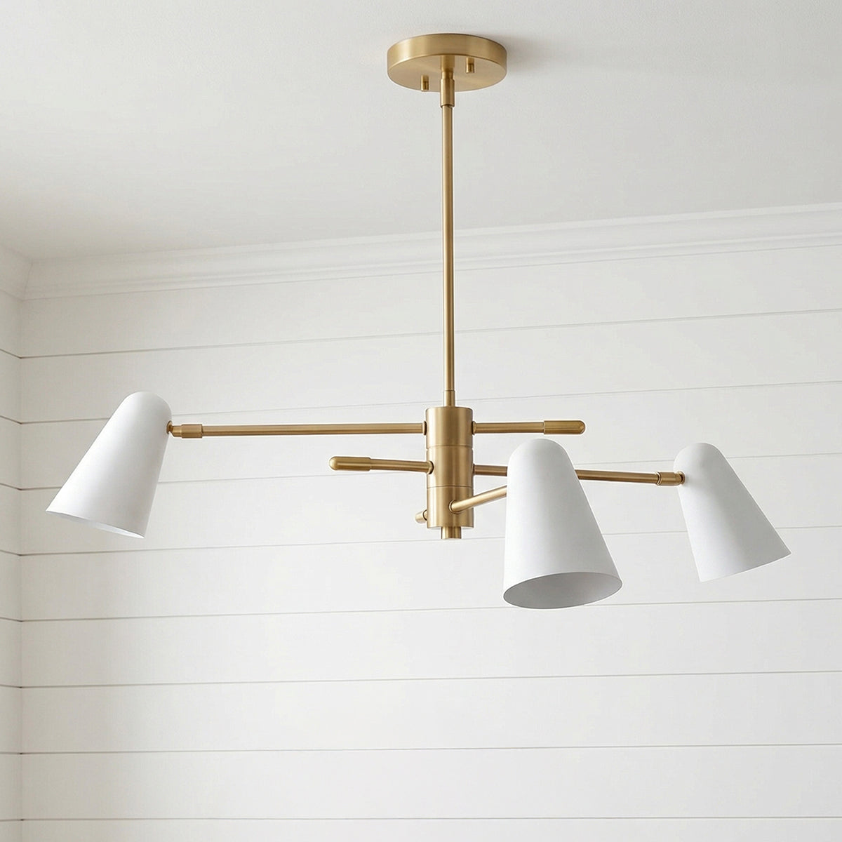 Selby Adjustable Chandelier 30" for Modern home with White Shiplap