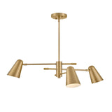 Selby Adjustable Chandelier 30", Satin Brass