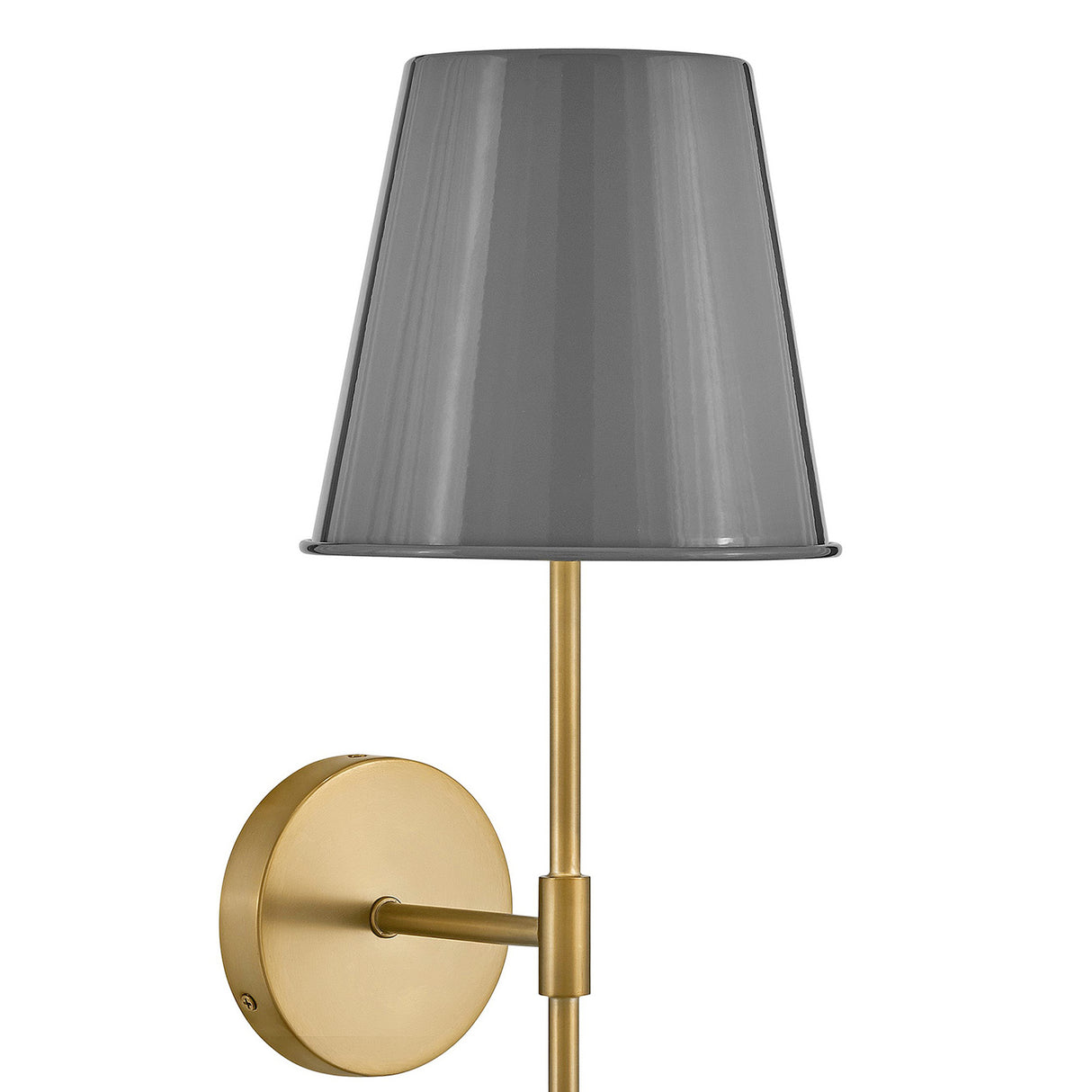 Weston Medium Wall Sconce 17", Gray and Satin Brass