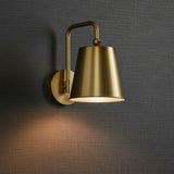 Weston Small Wall Sconce 12" for Modern home with Dark Gray Textured Walls