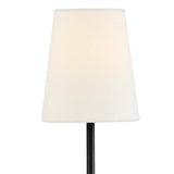 Greta Double Wall Sconce, Black (Style LEFT)