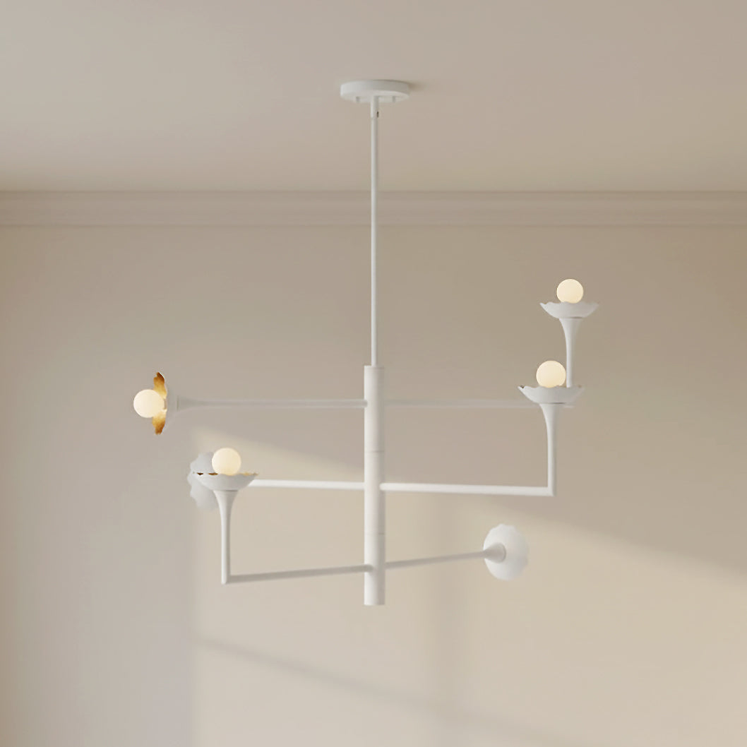 Posey Adjustable Chandelier 36" for Modern home with White Walls