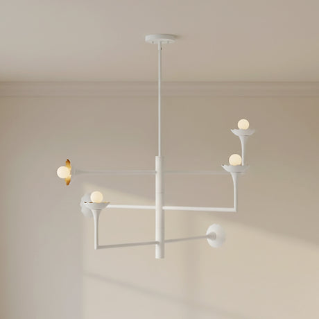 Posey Adjustable Chandelier 36" for Modern home with White Walls