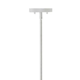 Posey Adjustable Chandelier 36", Textured White with Rustic Brass Accents