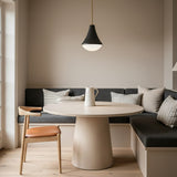 Skylar Pendant 11, Matte Black and Satin Brass for Modern home with Cream Walls