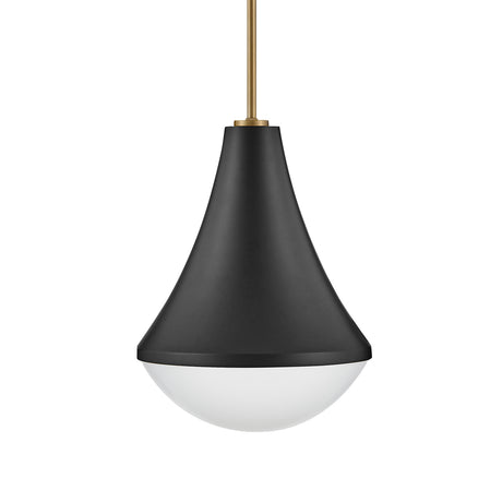 Skylar Pendant 11", Matte Black and Satin Brass