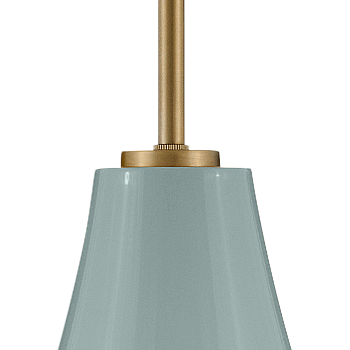 Skylar Pendant 11", Aquaverde and Satin Brass