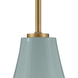 Skylar Pendant 11", Aquaverde and Satin Brass