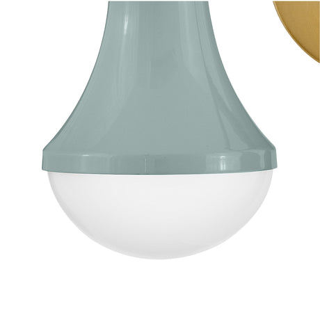 Skylar 2 Light Vanity, Aquaverde and Satin Brass