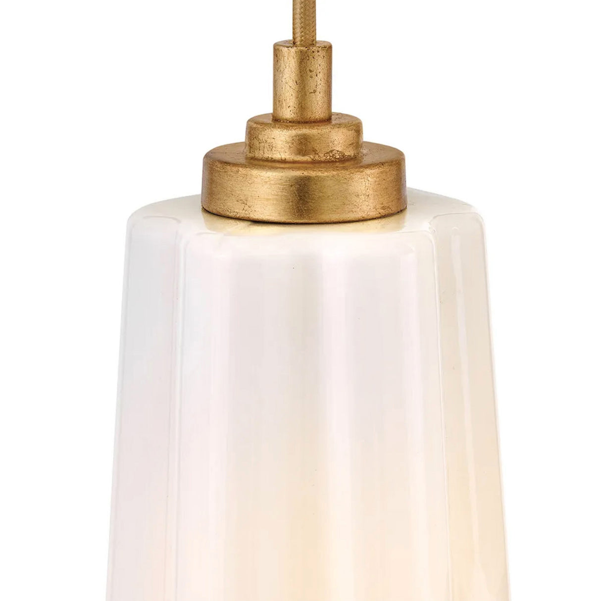 Connie 5 Light Pendant 16",  Rustic Brass and Opal Glass