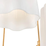 Connie 5 Light Pendant 16",  Rustic Brass and Opal Glass