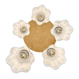 Connie 5 Light Pendant 16",  Rustic Brass and Opal Glass