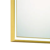 Albin Medium LED Square Mirror 32" x 32", Brushed Brass