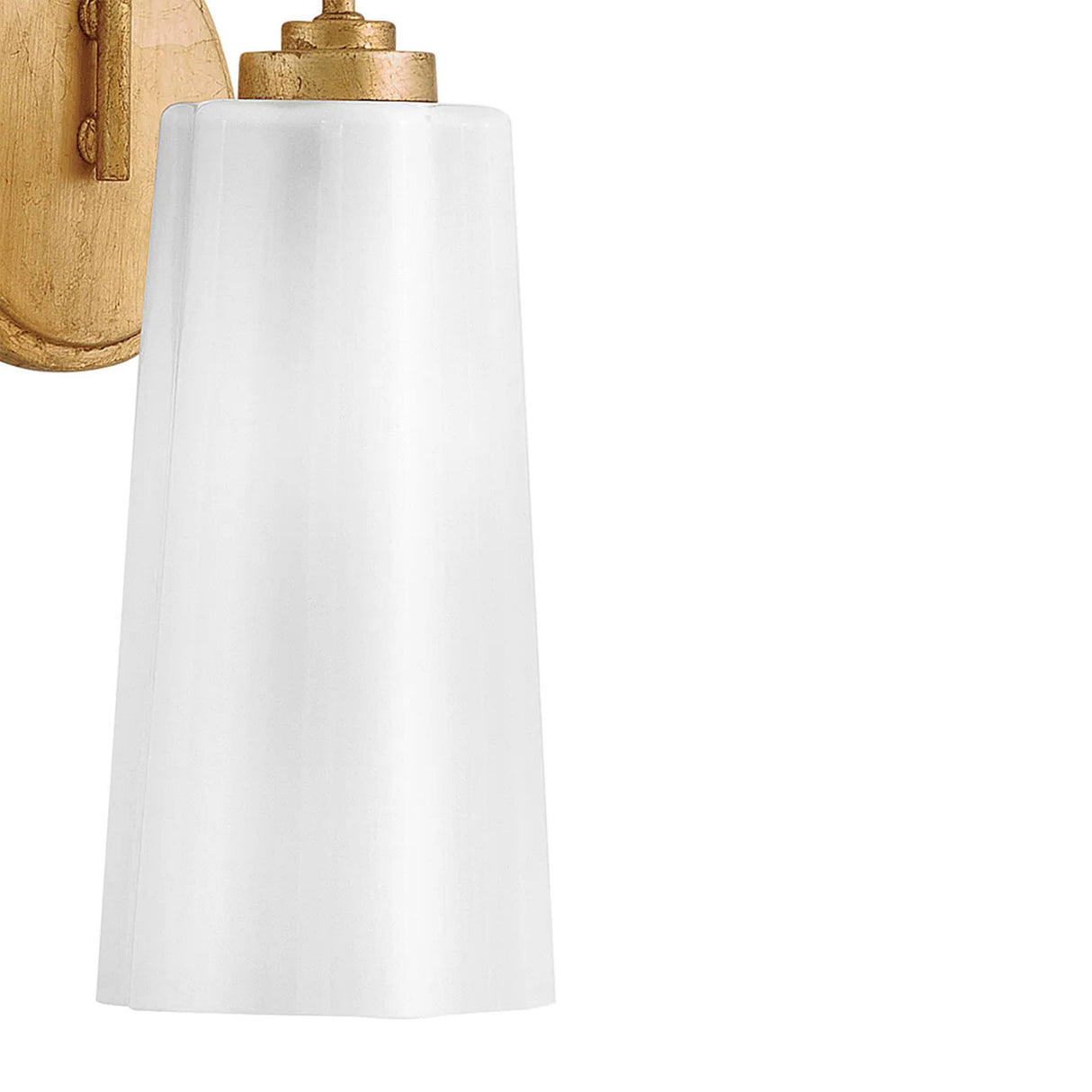 Connie Wall Sconce 17", Rustic Brass with Opal Glass