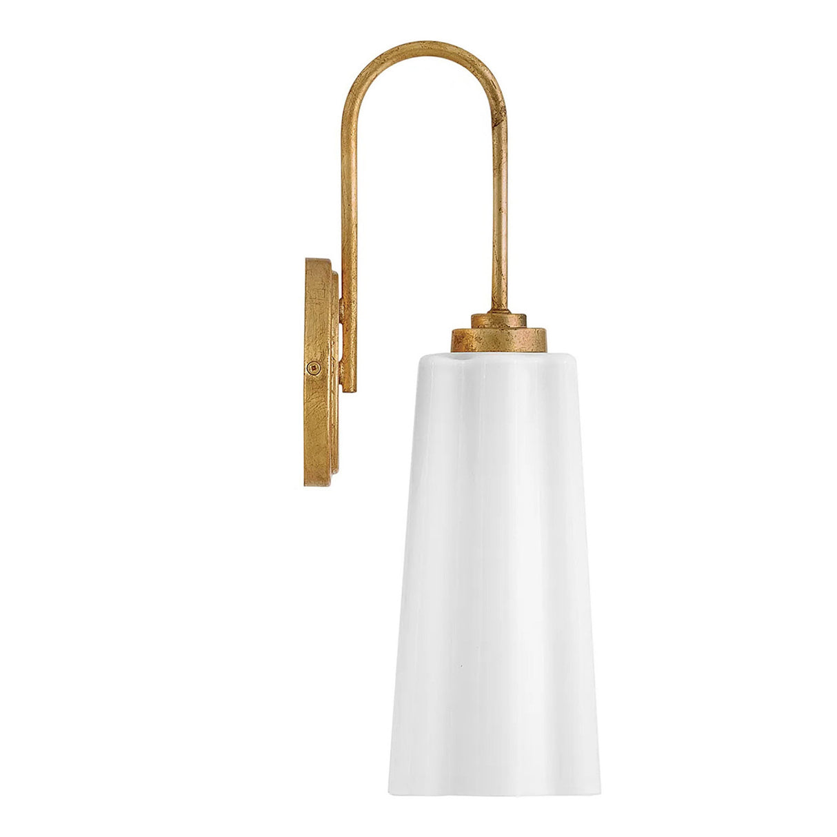 Connie Wall Sconce 17", Rustic Brass with Opal Glass