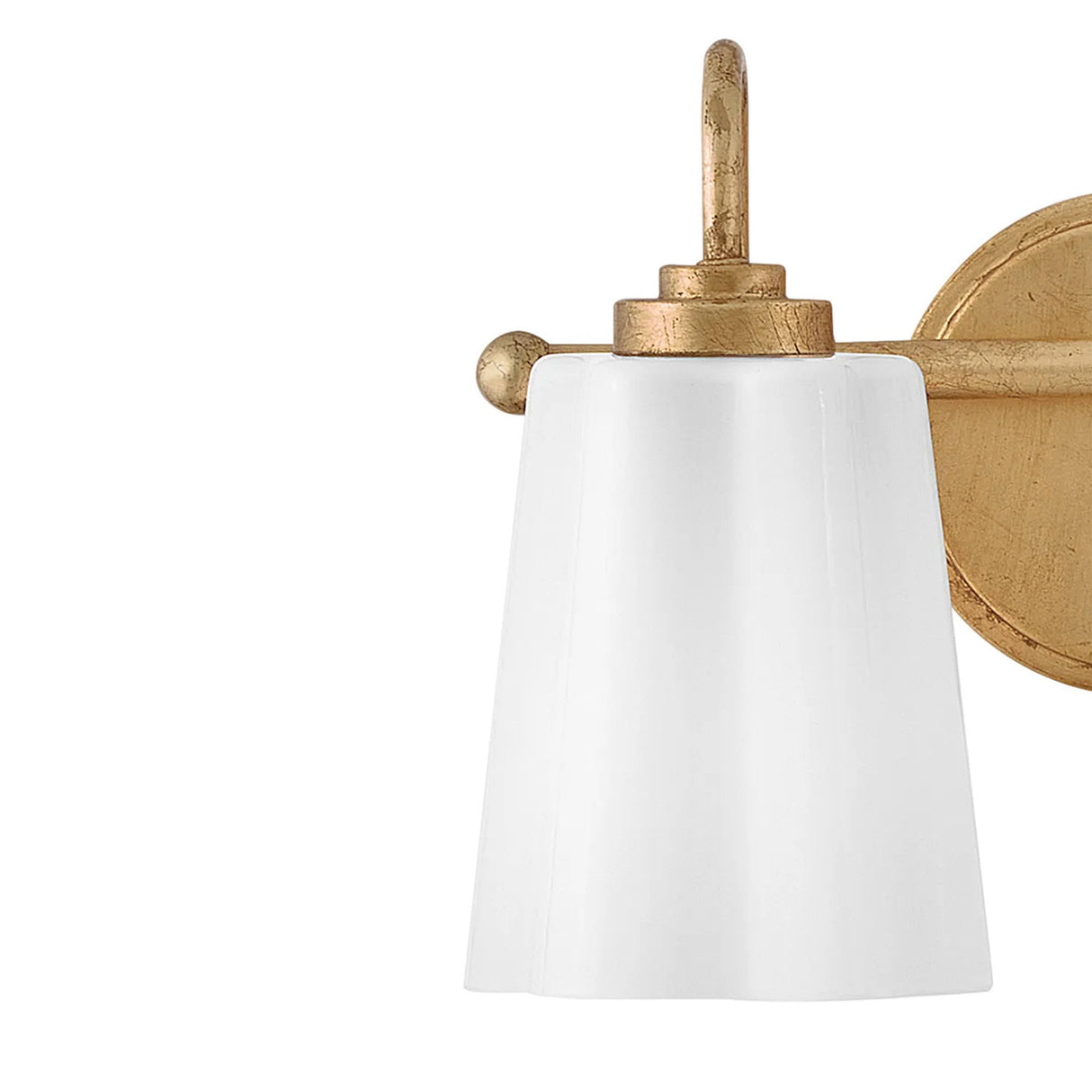 Connie 2 Light Vanity, Rustic Brass with Opal Glass